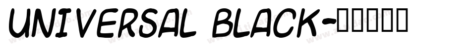 Universal Black字体转换